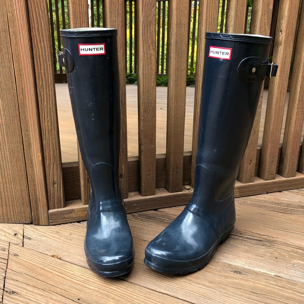 Navy Hunter Boots